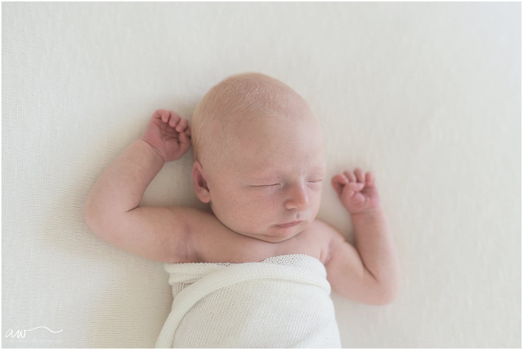 natural newborn photography session with a little girl.