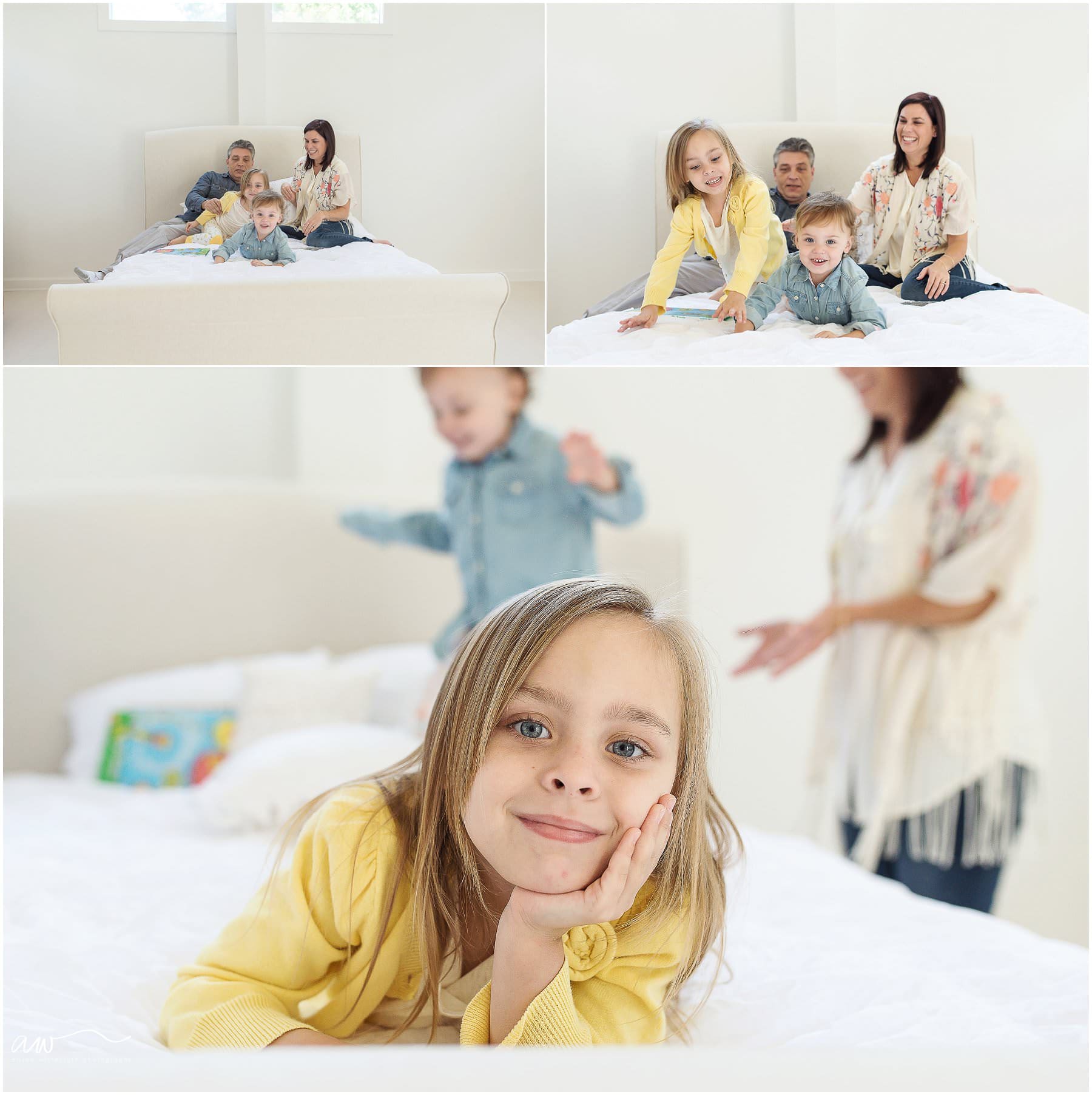 Family photography session in a south tampa studio