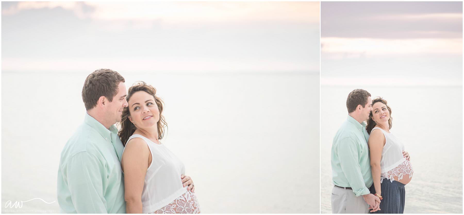 Beach maternity session