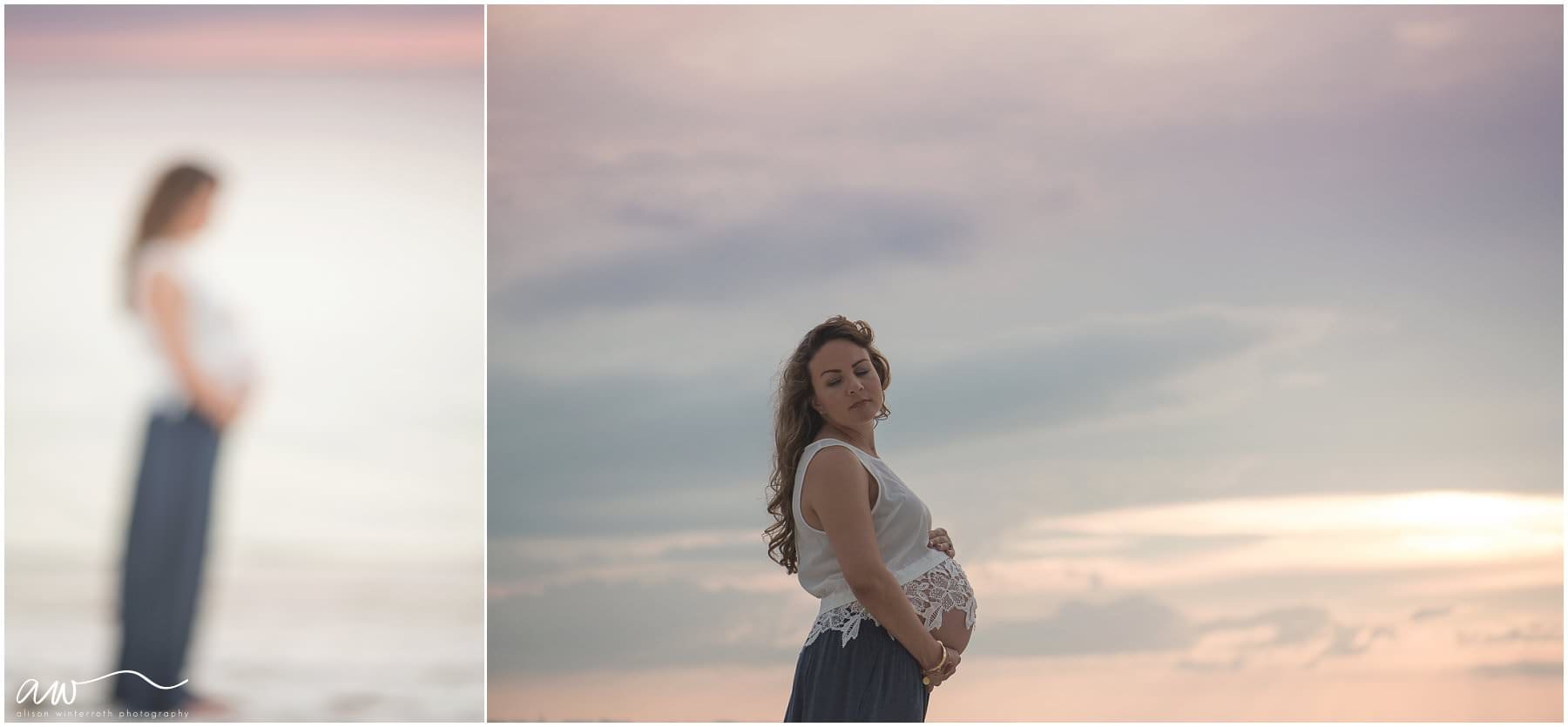 Sunset baby photography