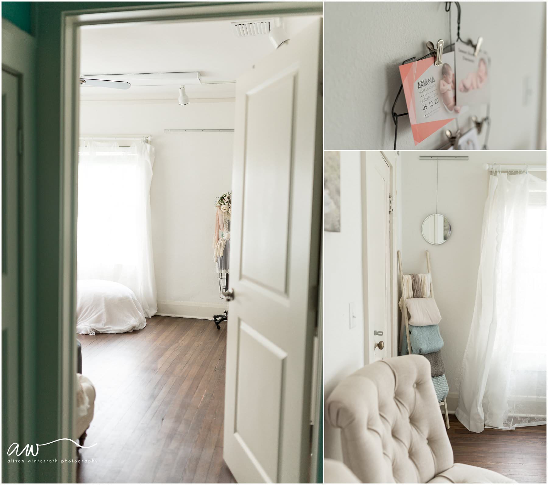 collage of images from newborn studio