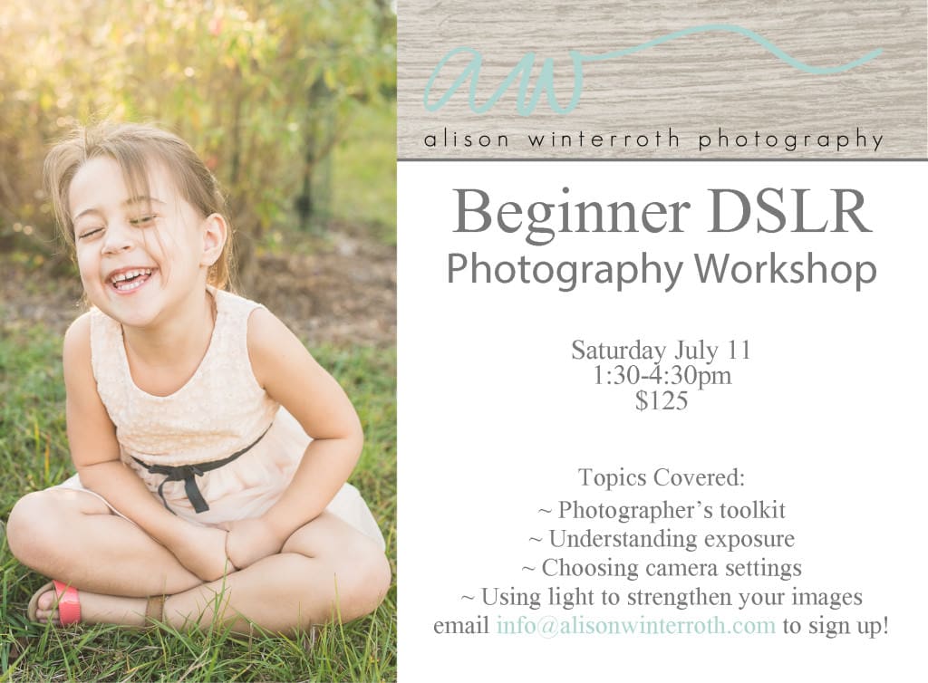 A description of a photography workshop for beginners