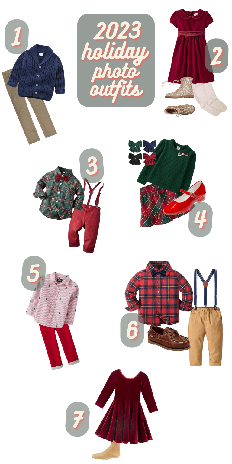 Kids clothes with links for photos with santa