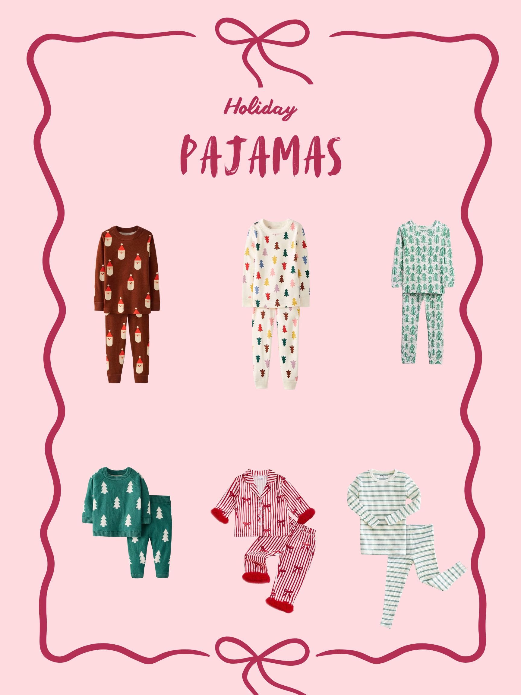 cute pajamas for christmas and the holidays