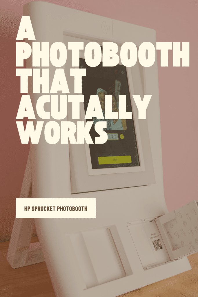up close of the HP sprocket photobooth